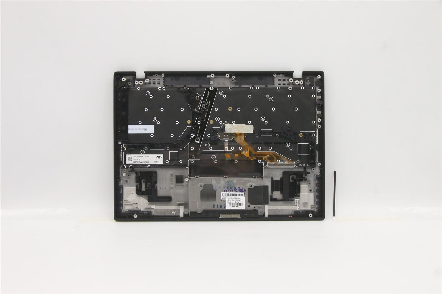 Lenovo Nano X1 1 Keyboard Palmrest Top Cover UK Black Backlit 5M11B38416