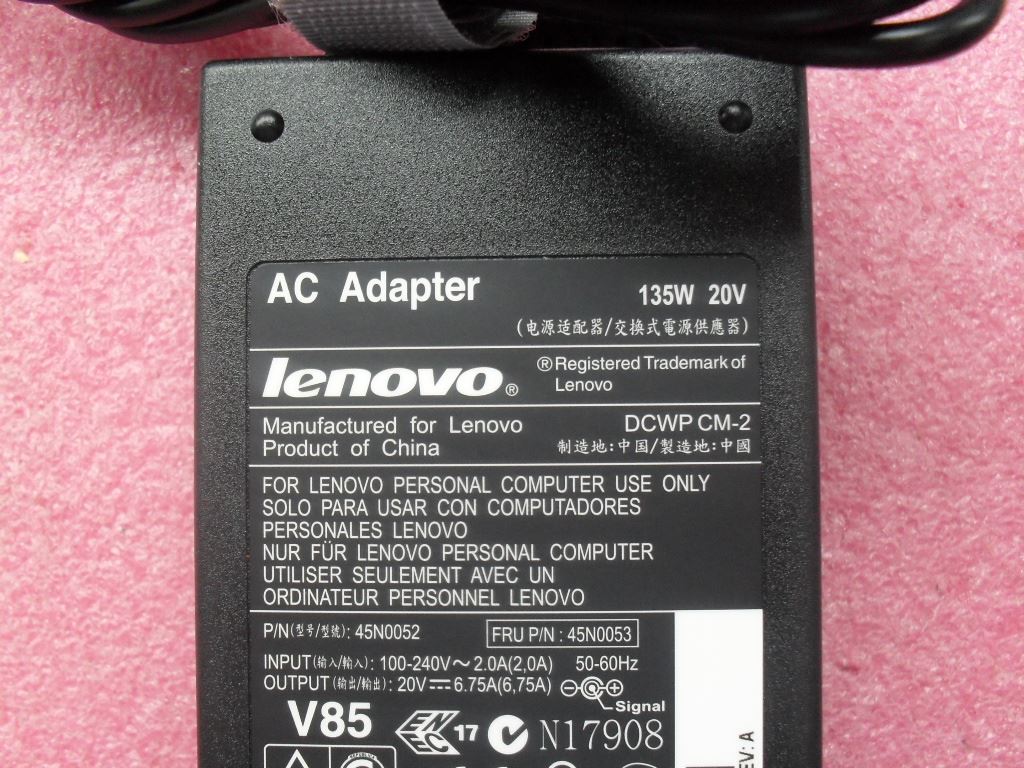 Lenovo DELTA135W20V3P AC Charger Adapter 45N0053
