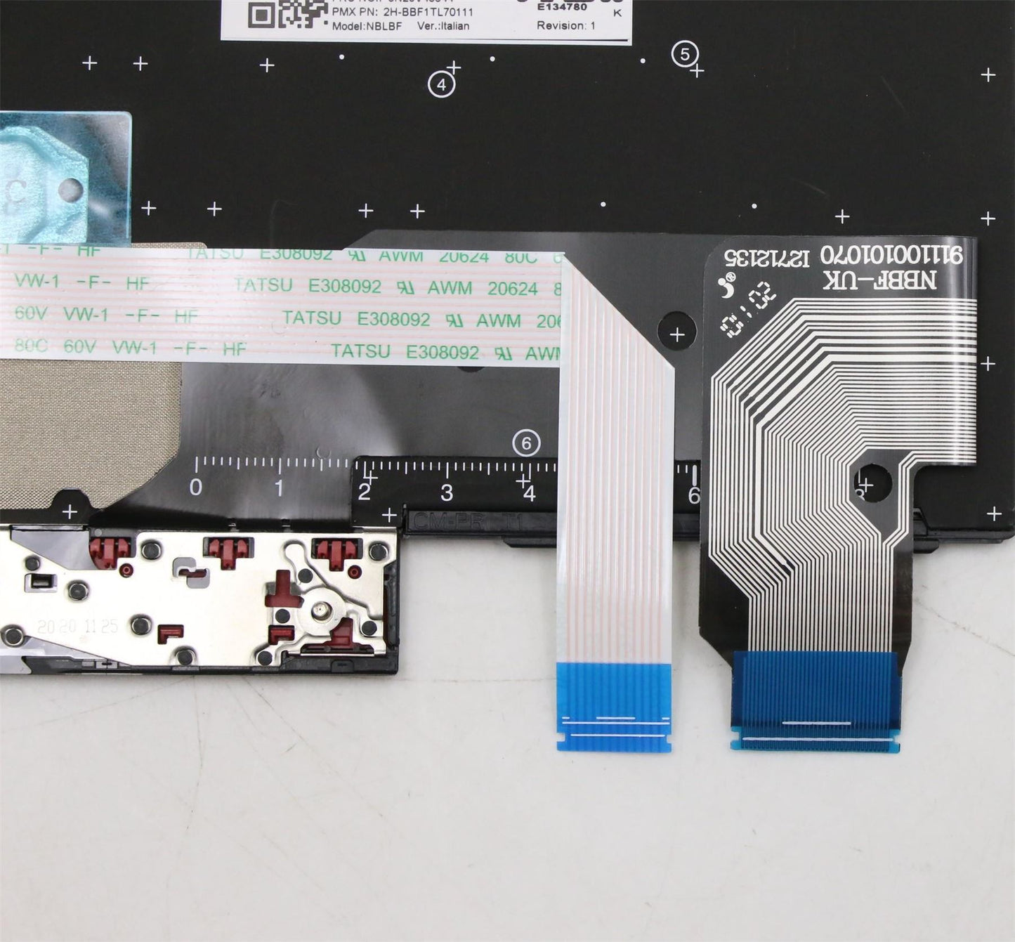 Lenovo ThinkPad L13 2 X13 Keyboard Italian Black Backlit 5N20V43344