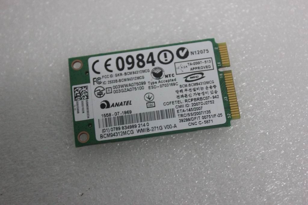Lenovo Gtc BCM4312 BG S10-2 SAR_JAP NB WiFi WLAN Board 20002302