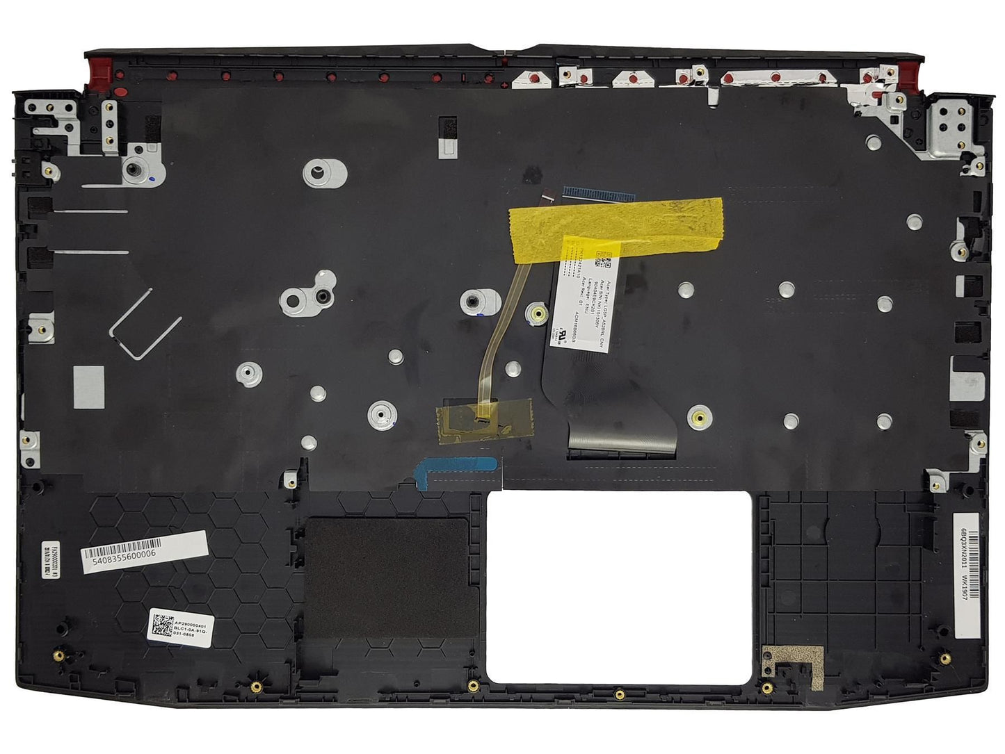 Acer Aspire Nitro AN515-52 Palmrest Cover Keyboard UK Noir rétro-éclairé 6B.Q3XN2.011