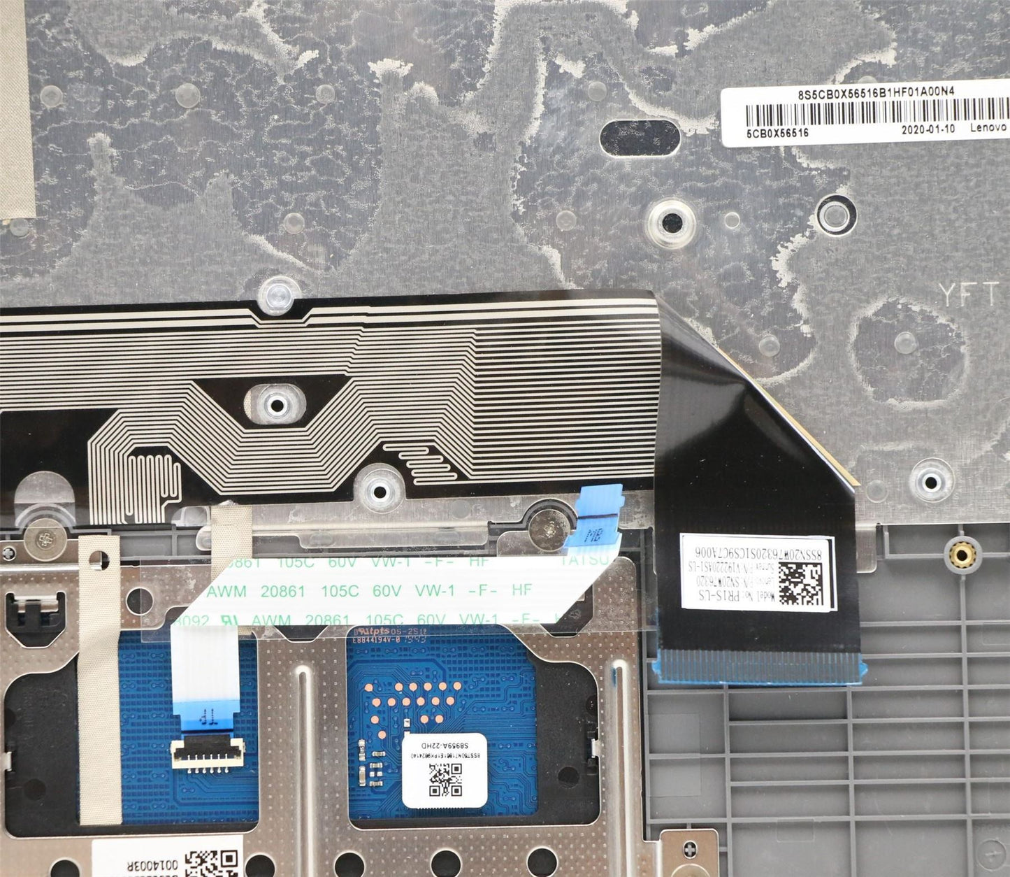 Lenovo Flex 3-11IGL05 Keyboard Palmrest Top Cover US Grey 5CB0X56516