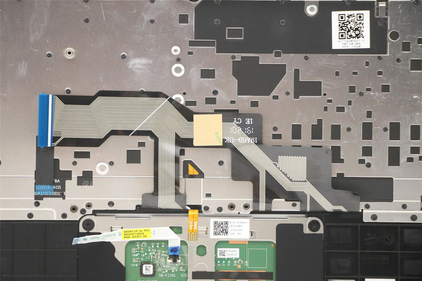 Lenovo IdeaPad S540-13IML Keyboard Palmrest Top Cover Czech Grey 5CB0W43716