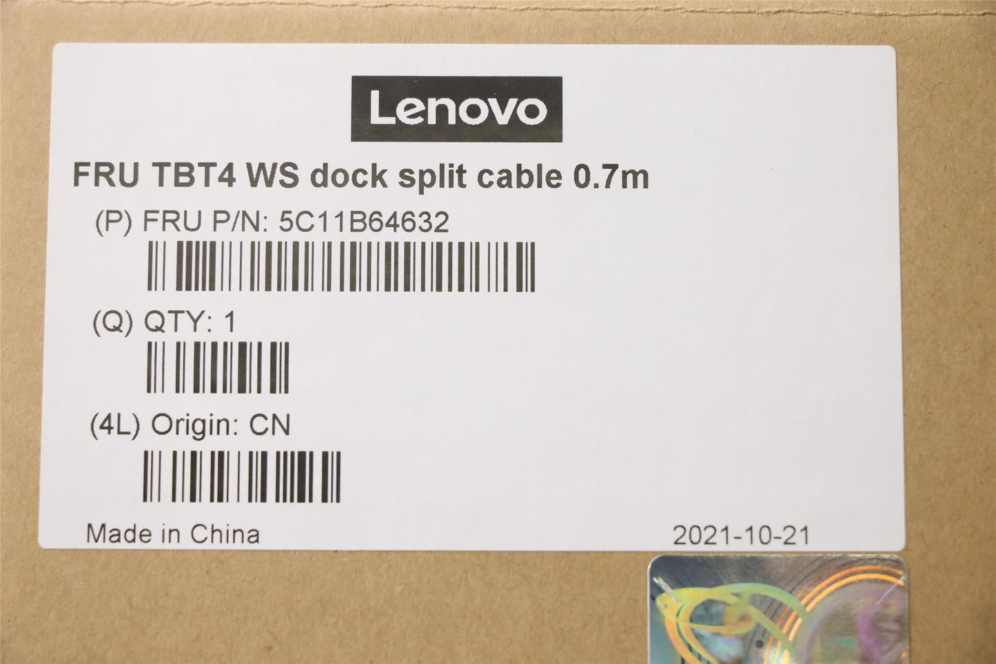Lenovo Dock Universal Thunderbolt 4 Dock Dock Splitter Cable 5C11B64632