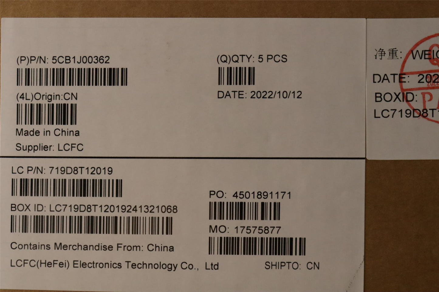 Lenovo Upper Case ASM_PORL82SFFP_CG_BL_ML 5CB1J00362