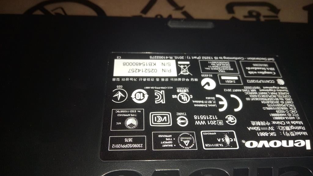Lenovo Liteon SK-8861(US) 2.4G KB-BLK Android US English Keyboard 25214257