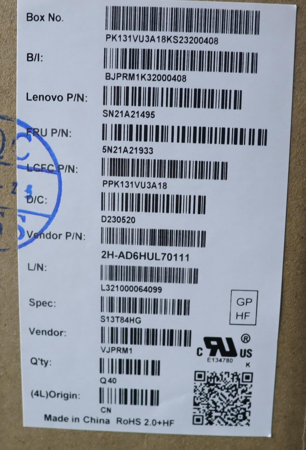 Lenovo ThinkPad X13 2 Keyboard Hungarian Black 5N21A21933