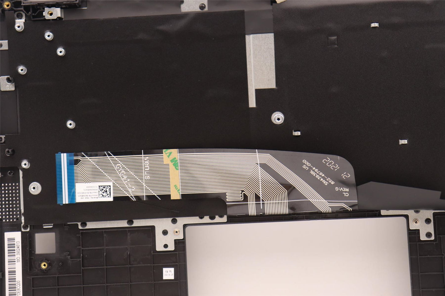 Lenovo IdeaPad 5 14IAU7 Keyboard Palmrest Top Cover US Grey 5CB1H79909