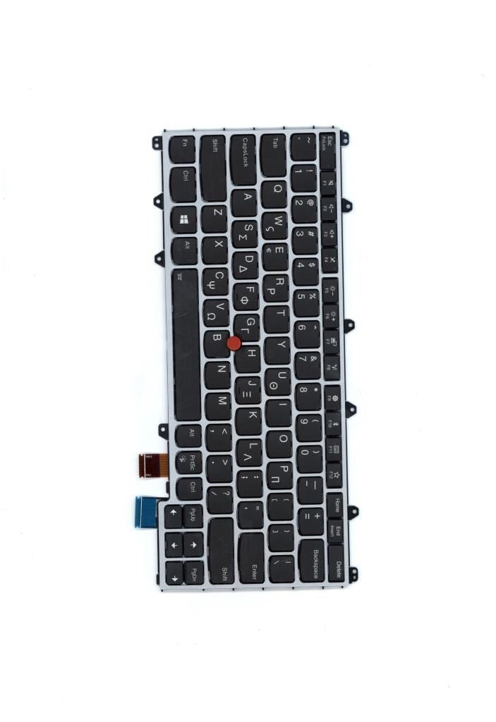 Lenovo Yoga X380 Keyboard Greek Silver Backlit 01HX113