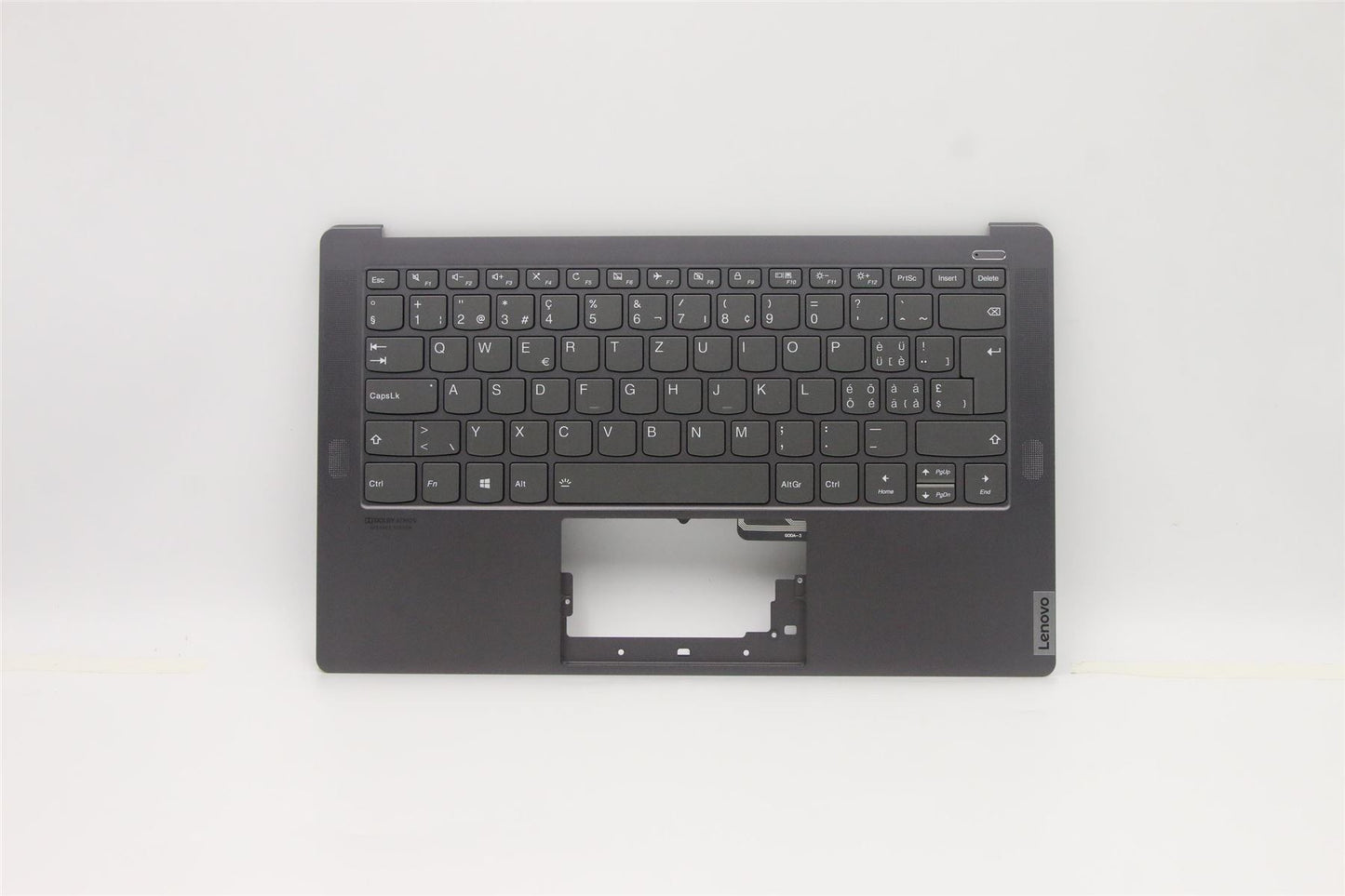 Lenovo S940 14IIL Keyboard Palmrest Top Cover Switzerland Iron Grey 5CB0W43496