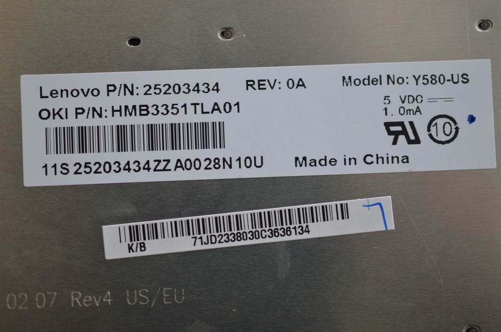 Lenovo OKI T4B8US101KeyBacklightKBD Keyboard 25203434