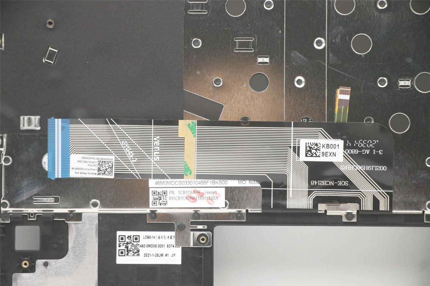 Lenovo Flex 5-14ALC05 Tastatur Handballenauflage Obere Abdeckung Spanisch Blau 5CB1C67896