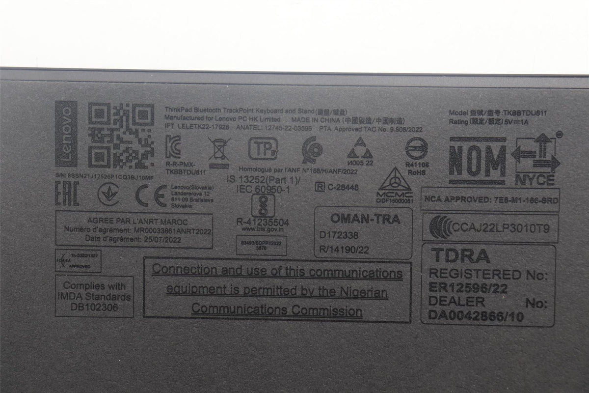Lenovo NB_KYB NDA-V KBD,LBL-2,PMX,KOR Korean Keyboard 5N21J12563