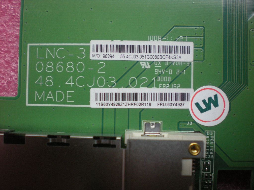 Lenovo Exp W34/W54 Board 60Y4927
