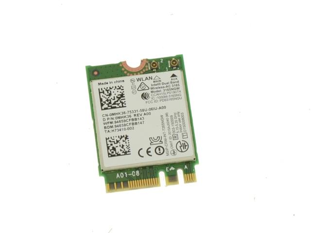 Intel Wireless-AC 3165 Dual Band WLAN WiFi 802.11 ac/a/b/g/n + Bluetooth 4.0 M.2 Card