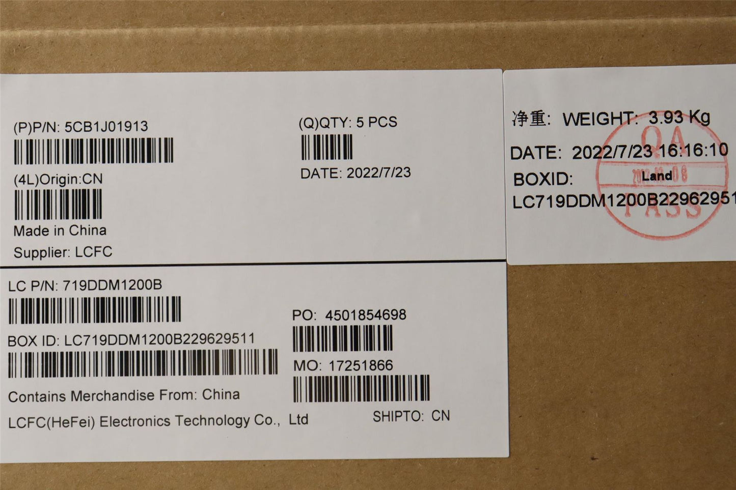 Lenovo IdeaPad 7 16IAP7 Palmrest Cover Touchpad Keyboard US Euro 5CB1J01913