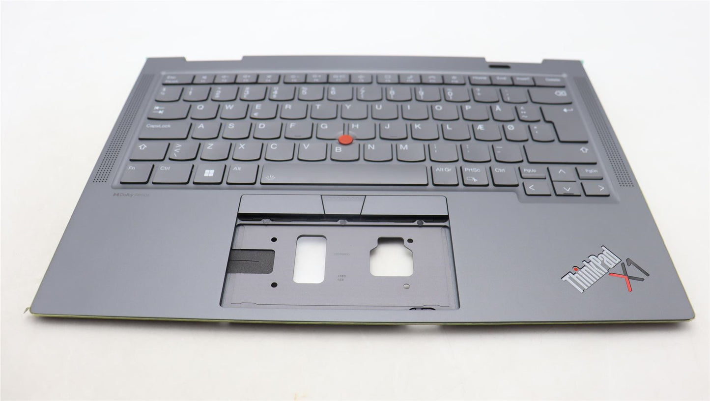 Lenovo ThinkPad X1 8th Gen Keyboard Palmrest Top Cover Danish Silver 5M11H62394