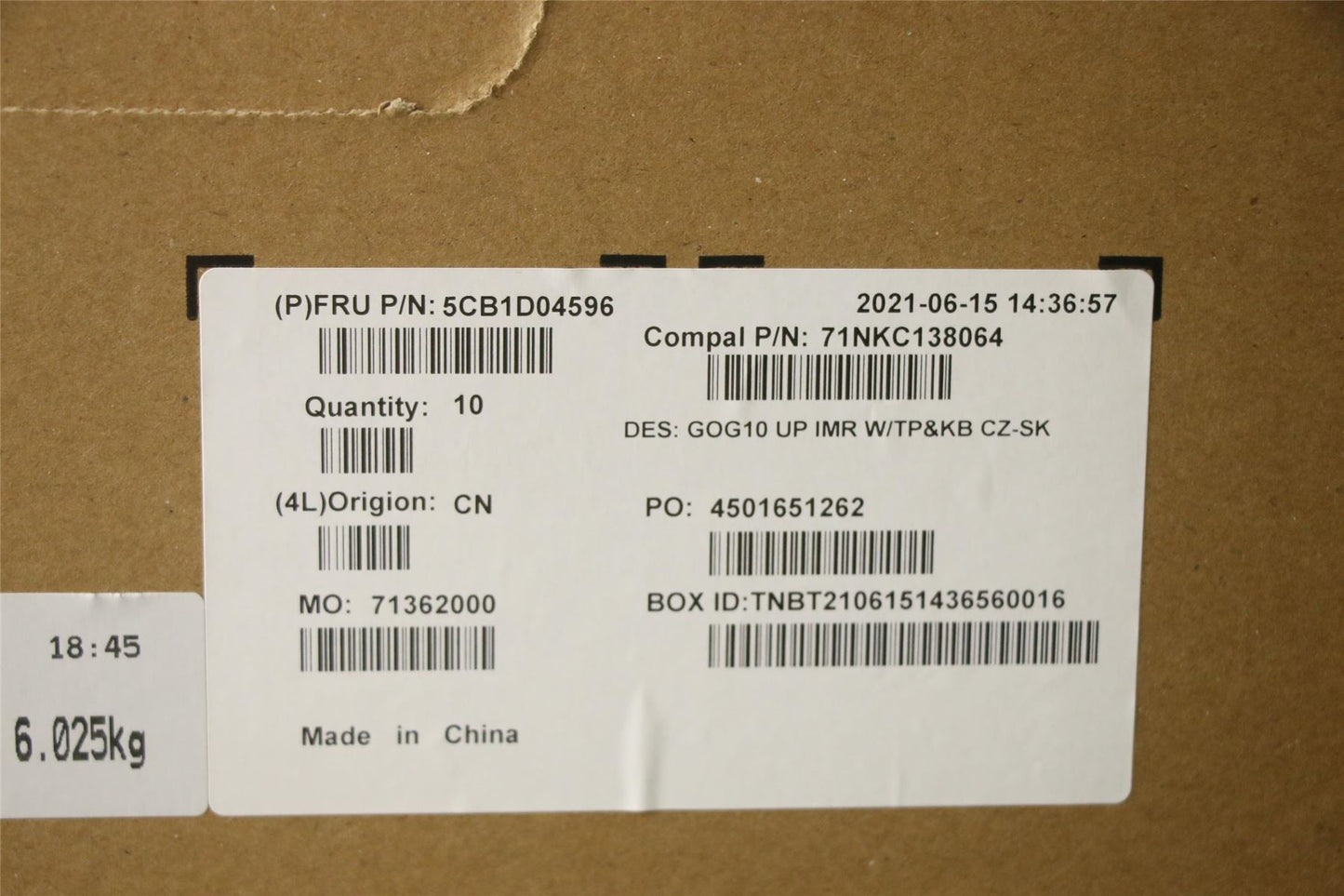 Lenovo Gaming 3-15ACH6 3-15IHU6 Keyboard Palmrest Top Cover Czech 5CB1D04596