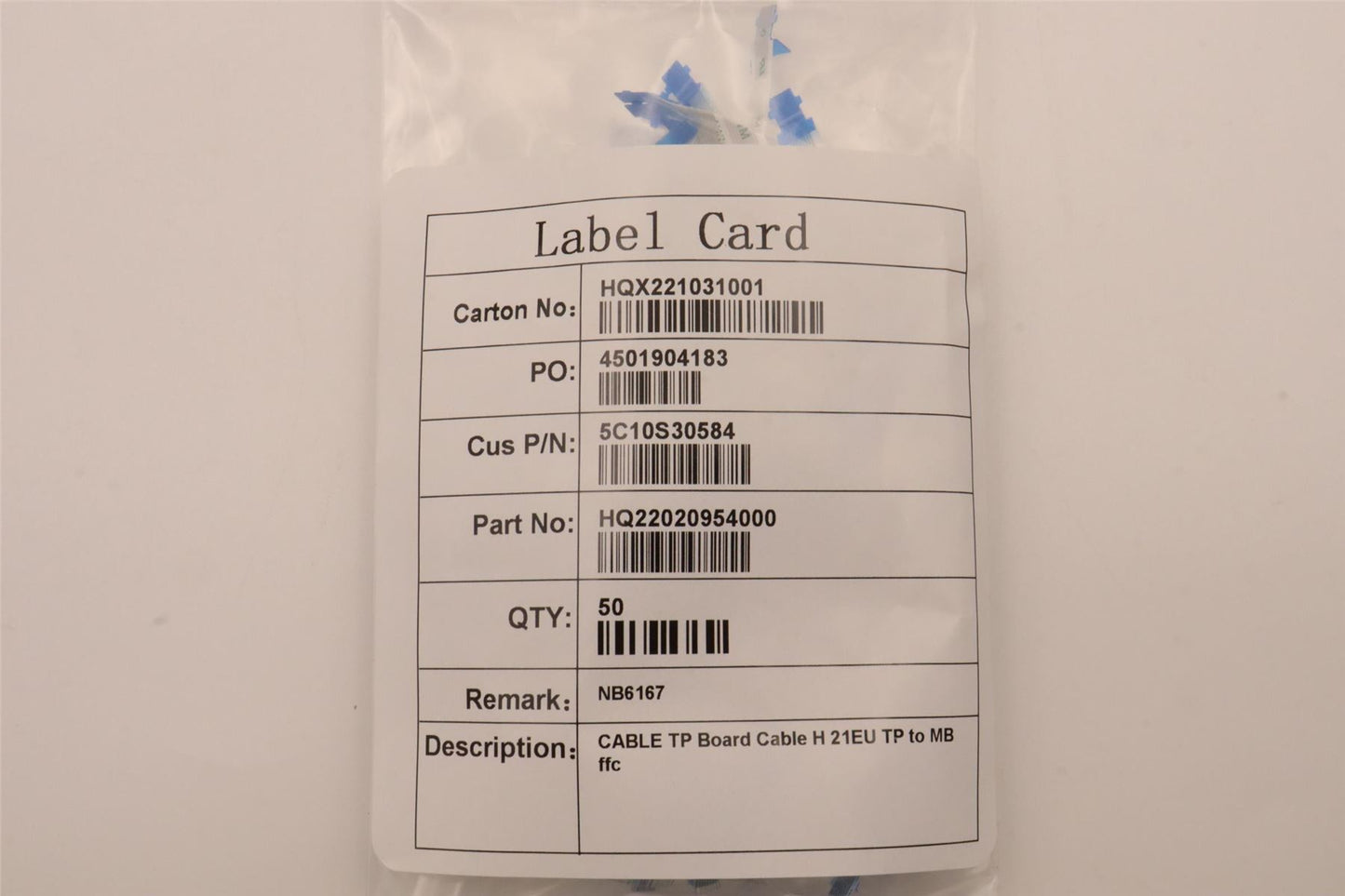 Lenovo TP Board Cable H 21EU TP to MB ffc 5C10S30584