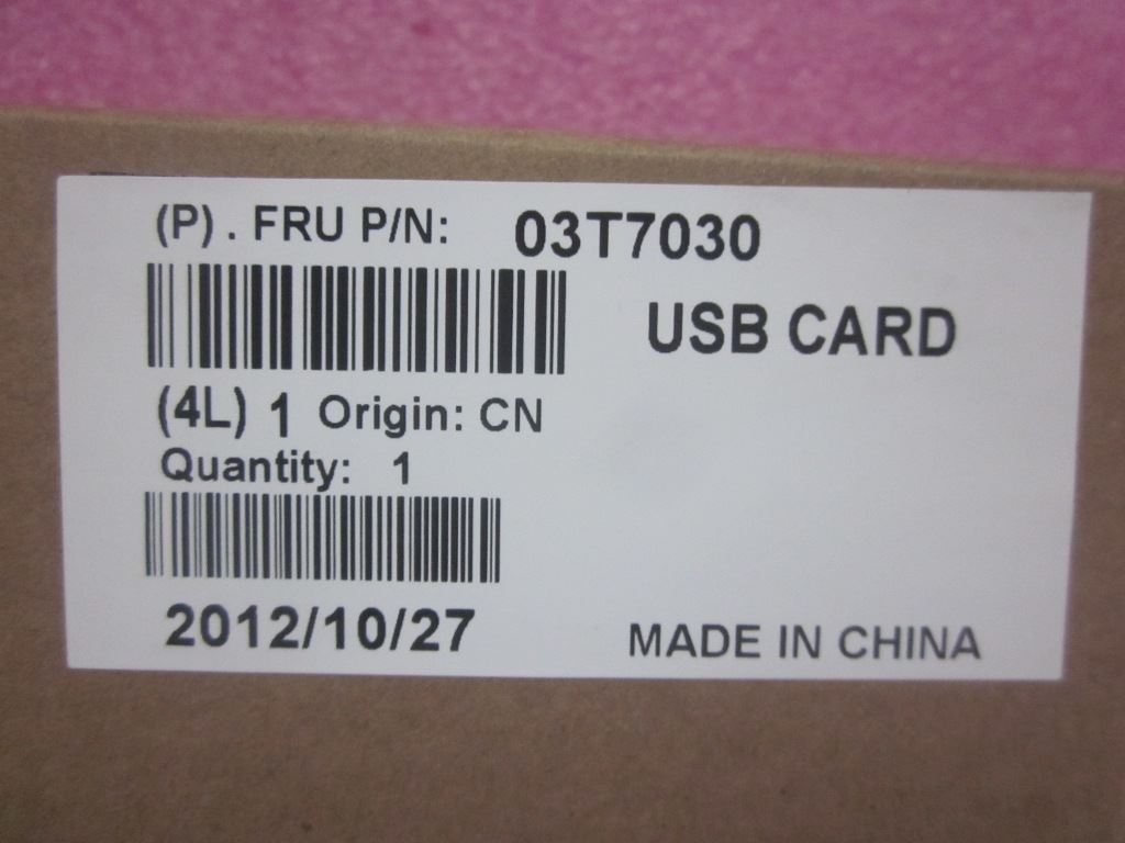 Lenovo FRU Card FH USB 3.0 PCIe PCI Board 03T7030