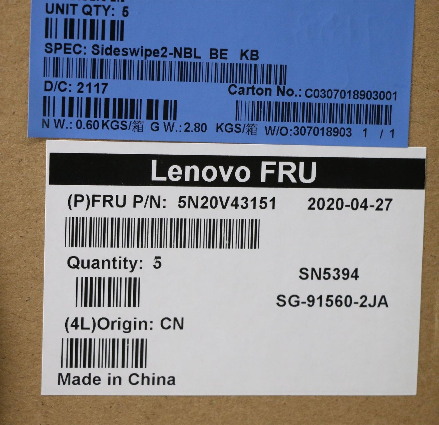 Lenovo ThinkPad L13 2 X13 Keyboard Belgian Black 5N20V43151