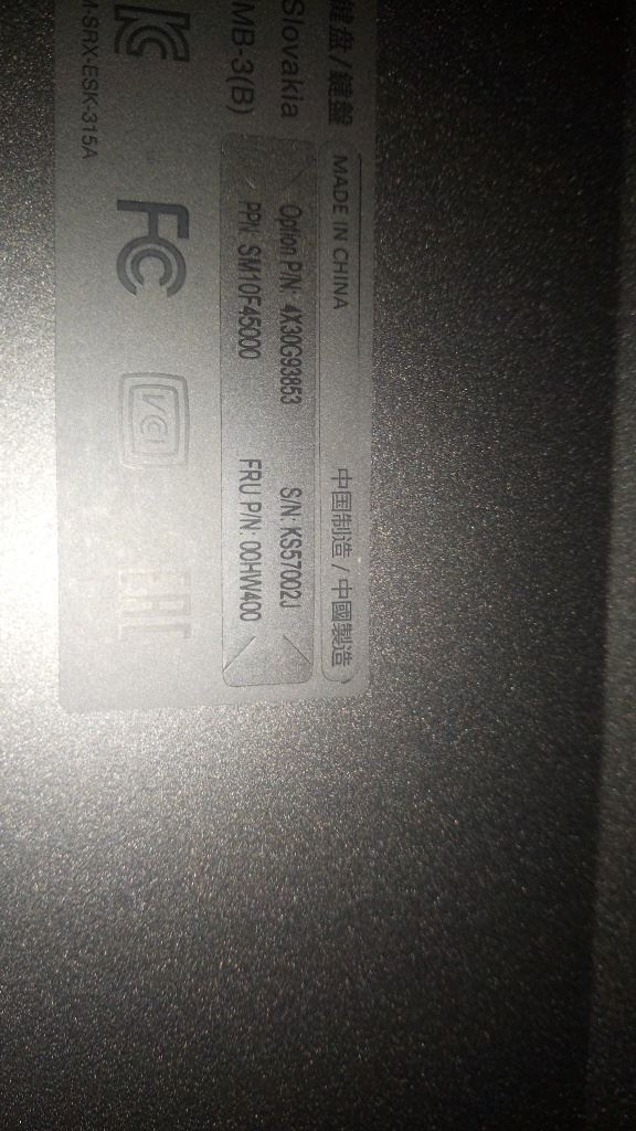 Lenovo DK,UB-KBD,US,SRX US English Danish Keyboard 00HW400