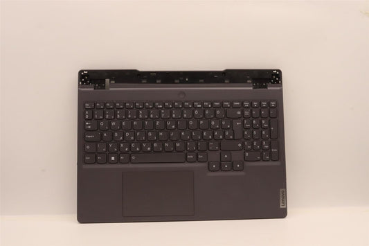 Lenovo 5 15IAH7 Palmrest Cover Touchpad Keyboard Hungarian Storm Grey 5CB1H22931