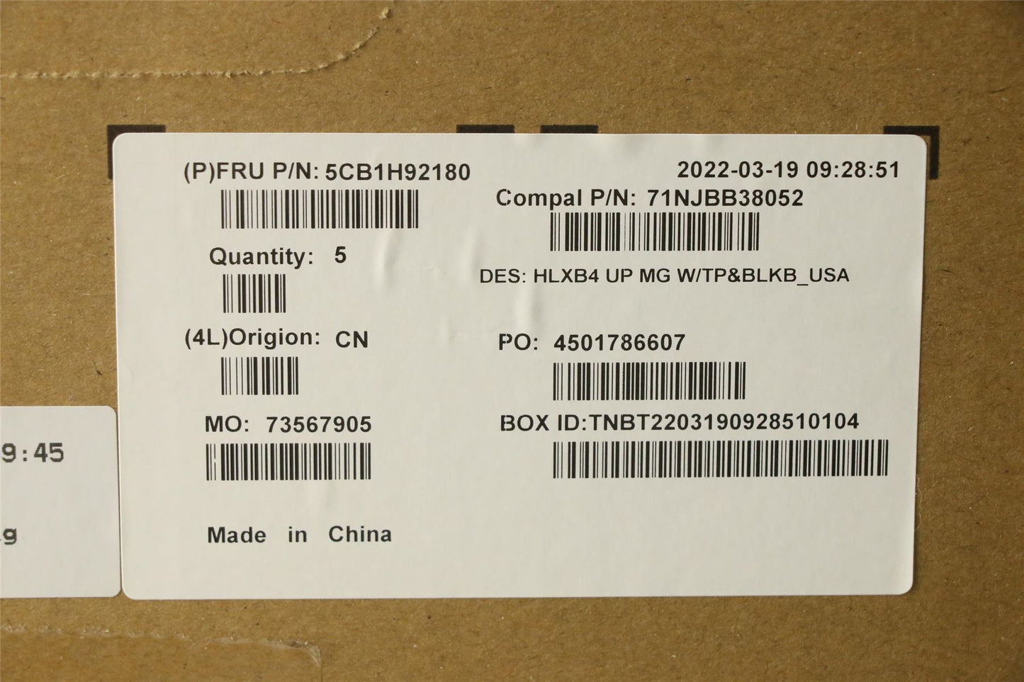 Lenovo Upper Case ASM_USA ENG C21DK MGBL 5CB1H92180