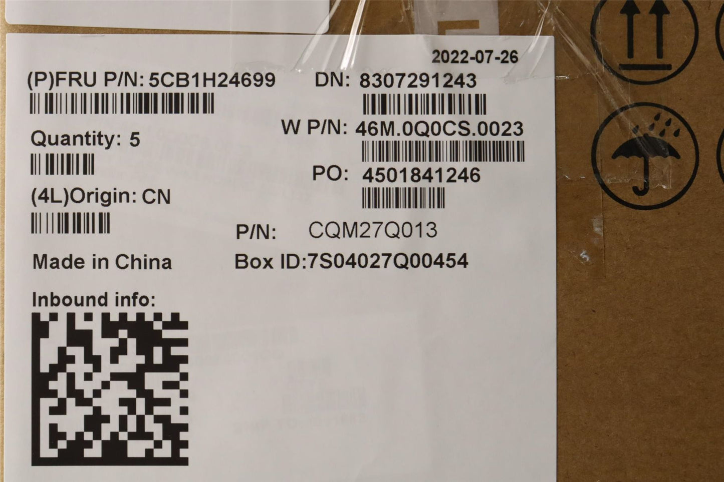 Lenovo ThinkBook 13x G2 IAP Palmrest Cover Touchpad Keyboard Nordic 5CB1H24699