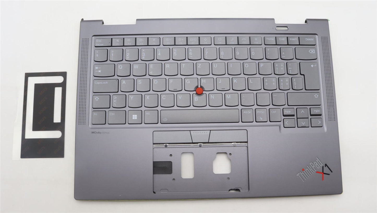 Lenovo ThinkPad X1 8th Gen Keyboard Palmrest Top Cover Switzerland 5M11H62333