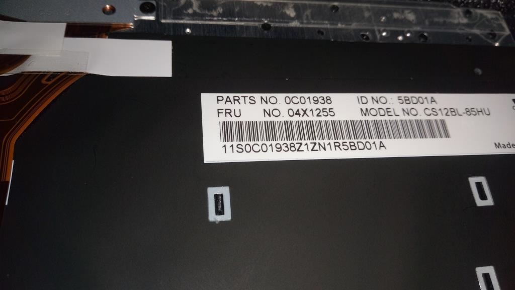 Lenovo FRU CS12 B/L KBD HGN CHY Keyboard 04X1255