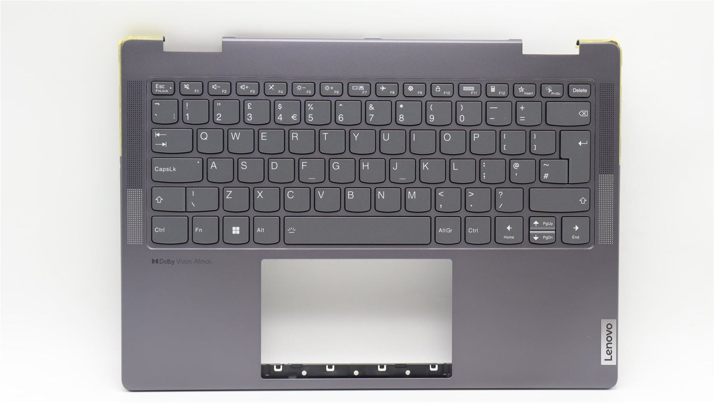 Lenovo Yoga 7 14ARP8 Keyboard Palmrest Top Cover UK Storm Grey 5CB1L48268