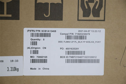 Lenovo Upper C81YM PL_BLK FP BLKB_PORT 5CB1A13468