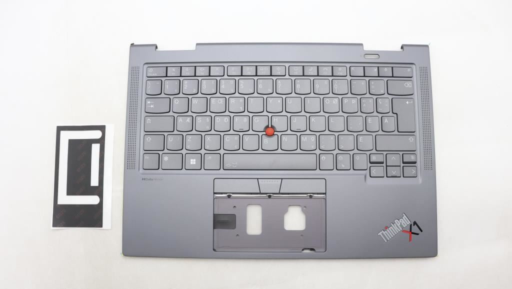 Lenovo ThinkPad X1 8th Gen Keyboard Palmrest Top Cover Grey Backlit 5M11H62388