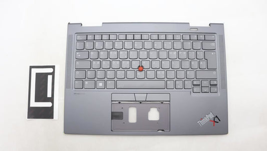 Lenovo ThinkPad X1 8th Gen Keyboard Palmrest Top Cover Grey Backlit 5M11H62388