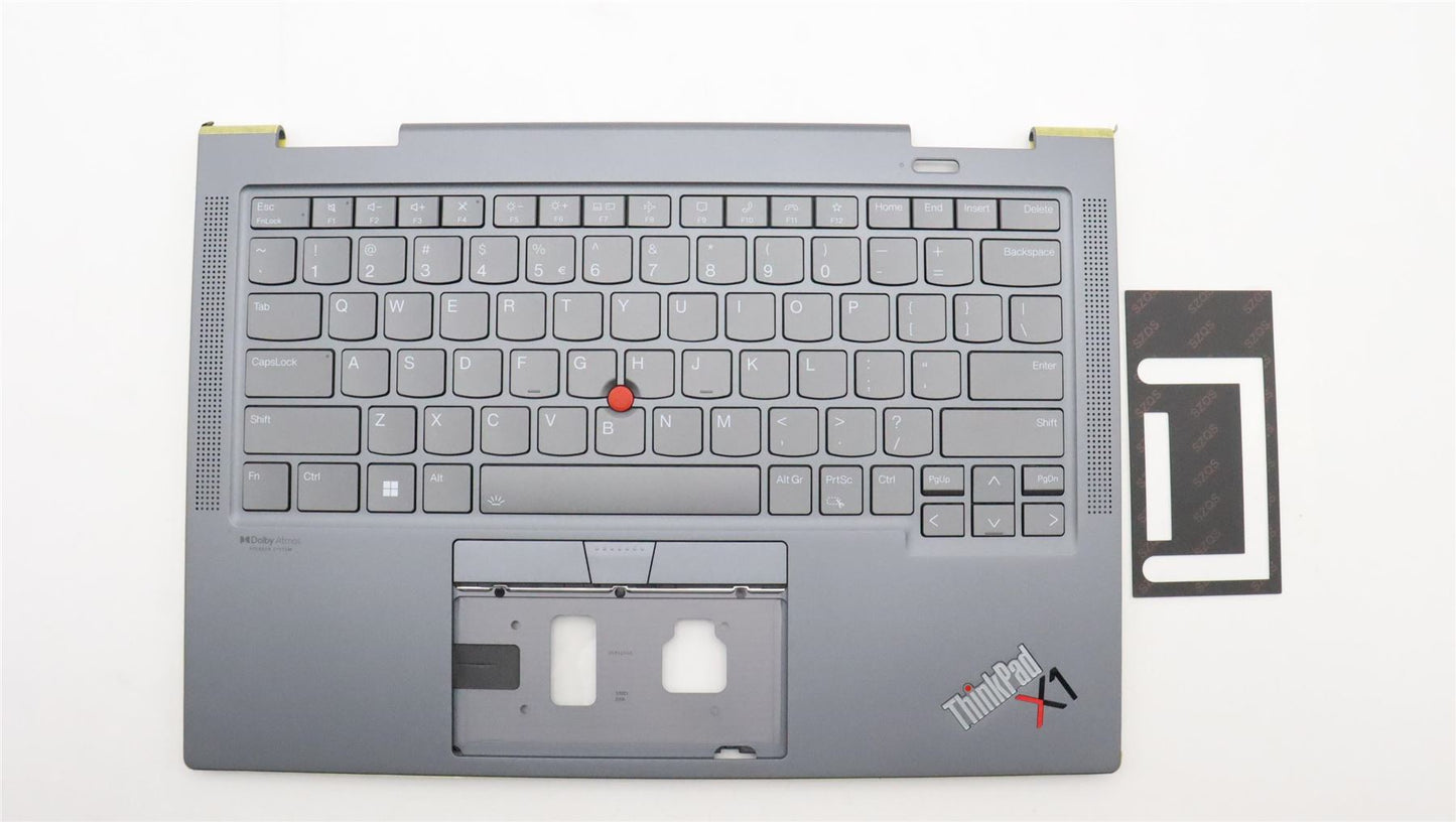 Lenovo ThinkPad X1 7th Gen Keyboard Palmrest Top Cover US Euro Grey 5M11H45786