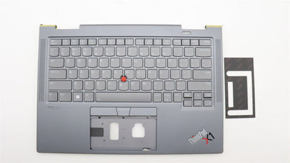 Lenovo ThinkPad X1 7th Gen Keyboard Palmrest Top Cover US Euro Grey 5M11H45786