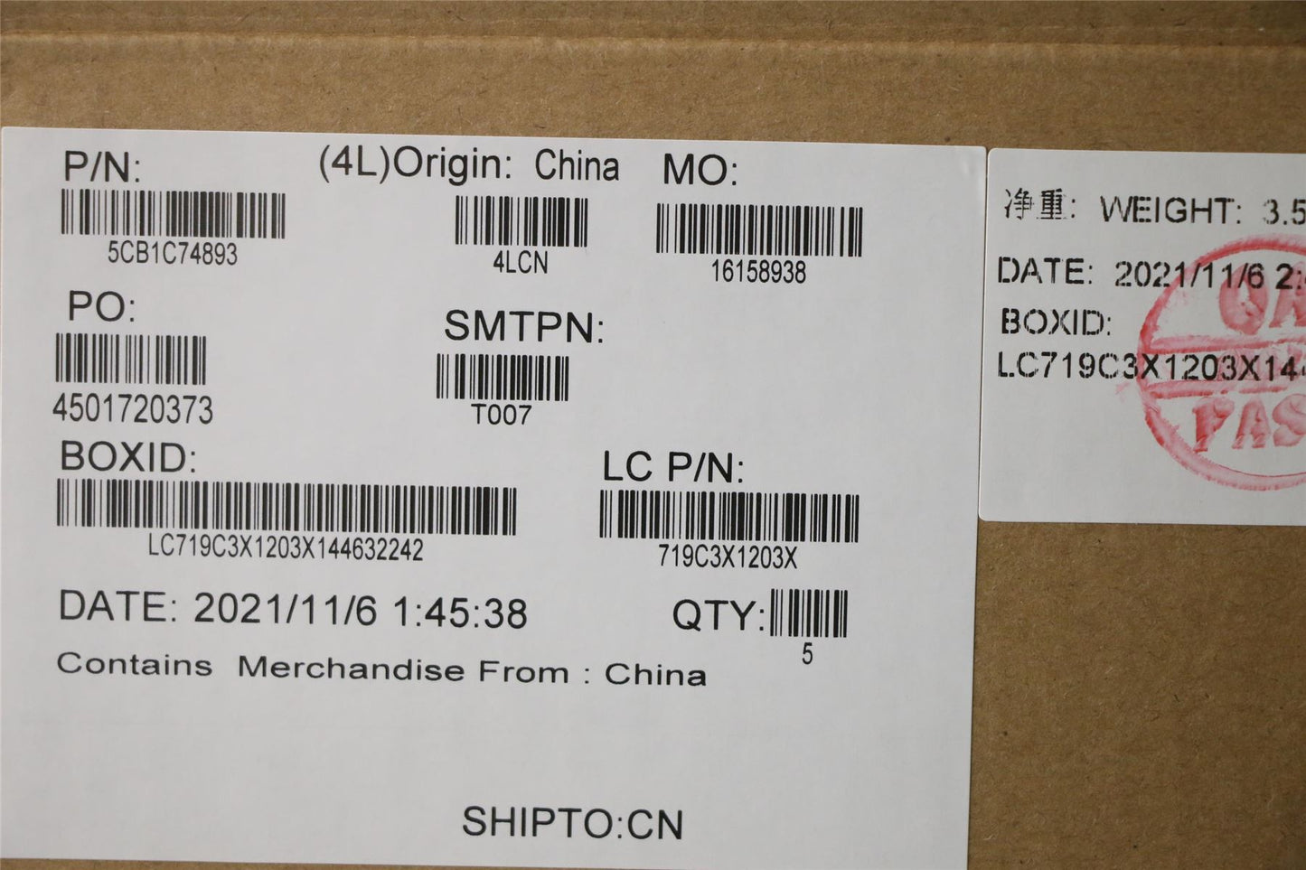 Lenovo Upper Case ASM_TC L82JU SGW/FILM 5CB1C74893