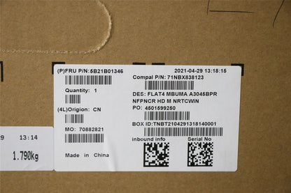 Lenovo MBC82FJ WINA3045B PR_UMA_HDM 5B21B01346