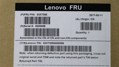Lenovo ThinkStation P500 P310 P510 P720 P520 USB Wired Keyboard Black 03X7305