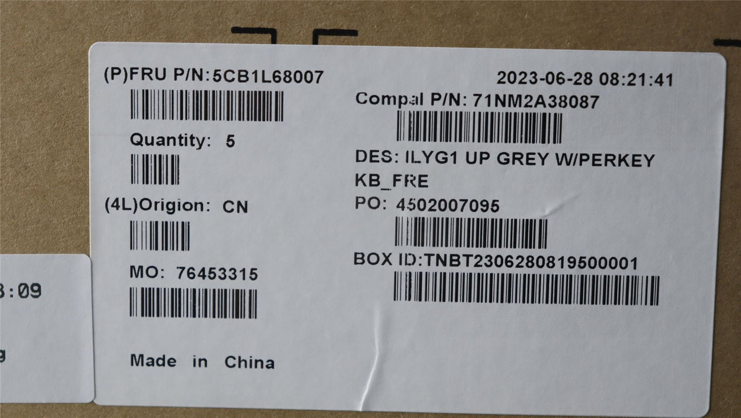 Lenovo Legion S7 16IRH8 Keyboard Palmrest Top Cover French Silver 5CB1L68007