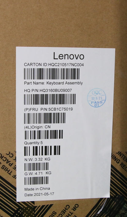 Lenovo IdeaPad 5 16ACH6 Palmrest Cover Touchpad Keyboard Russian Grey 5CB1C75019