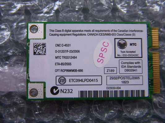 Lenovo 3945 MPCIE WLAN/SKU0 872612 WiFi WLAN PCIe PCI Intel Board 20001671