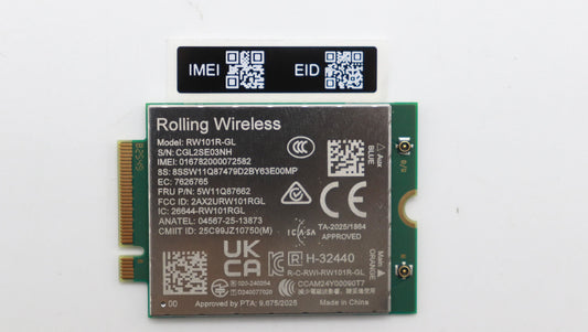 Lenovo WIRELESS Wireless,WWAN,RL,RW101R CAT6 Ch WWAN Board 5W11Q87662