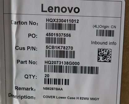 Lenovo Lower Case H 82WV MIGY 5CB1K78270