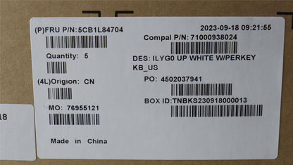 Lenovo Legion S7 16APH8 Keyboard Palmrest Top Cover US White Backlit 5CB1L84704