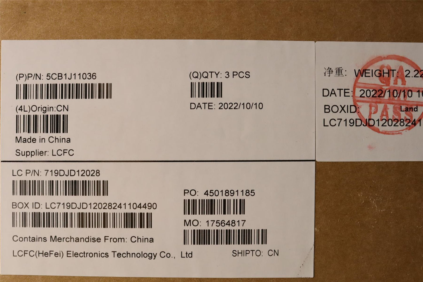 Lenovo Upper Case ASM_SPA L82QF FPSB 5CB1J11036