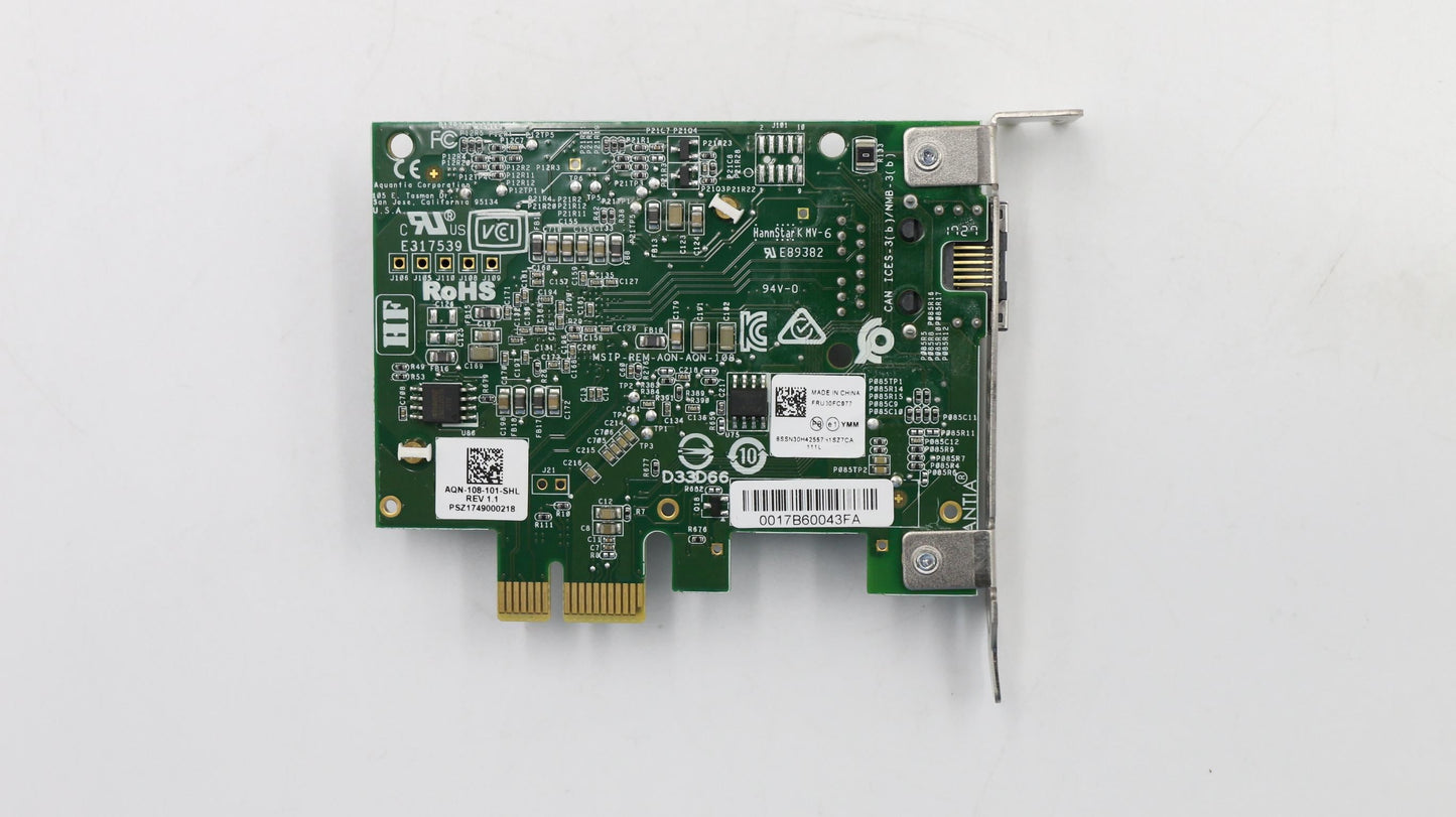 Lenovo Aquantia adapter NIC 5G Antenna PCIe PCI Board 02RJ007