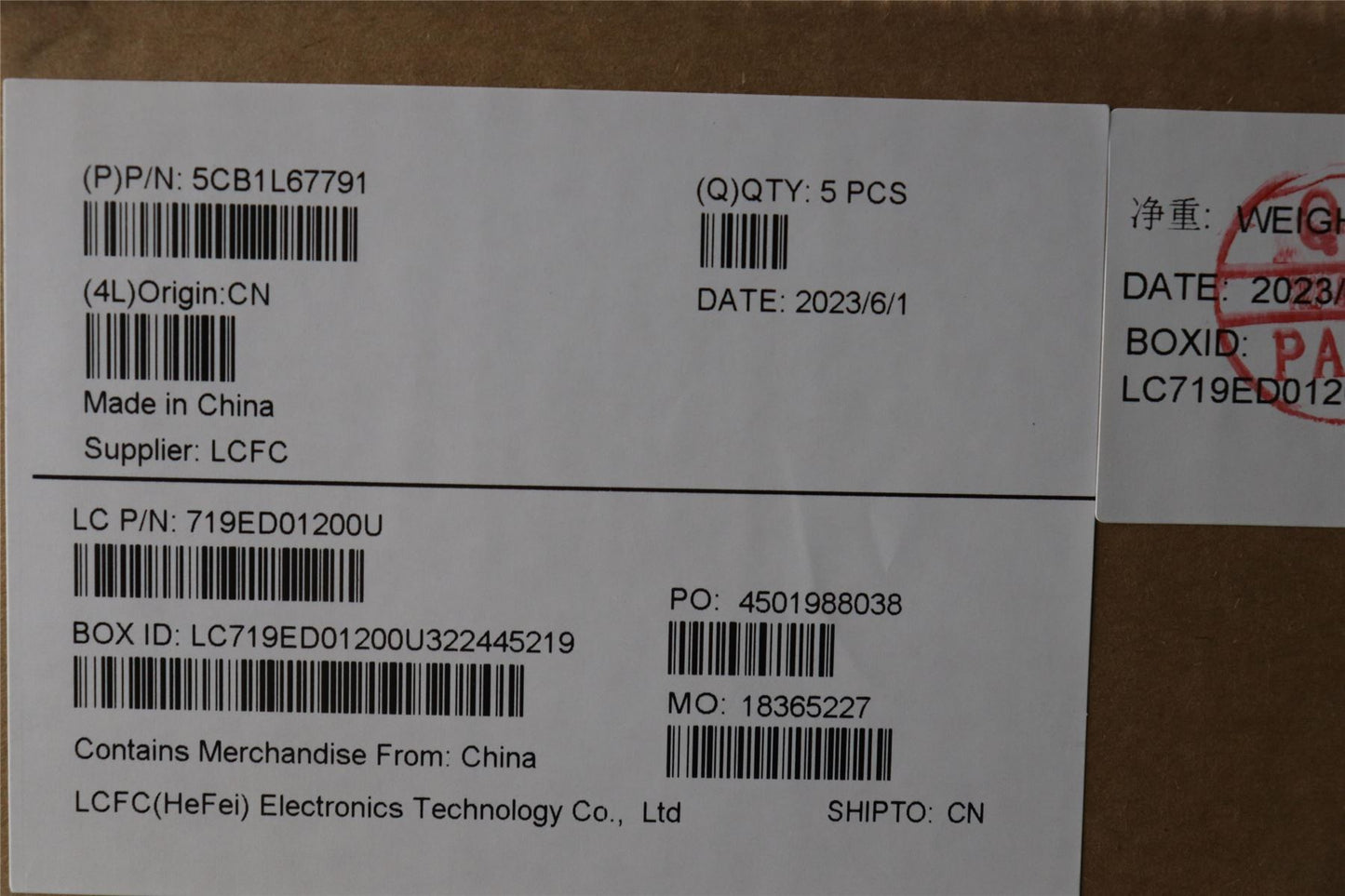 Lenovo COVER Upper Case ASM_SPA L83A1 TEX 5CB1L67791