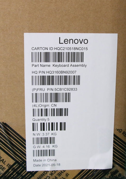 Lenovo IdeaPad 3 14M836 Palmrest Cover Touchpad Keyboard US Europe 5CB1C92833